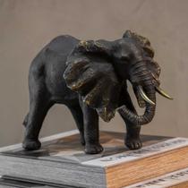 Escultura Decorativa Elefante em Resina 26cm QC0617 BTC