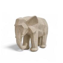 Escultura Decorativa Elefante Geométrico 18cm Peça Moderna para Casa Escritório VÁRIAS VARIEDADES