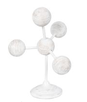 Escultura decorativa esferas off white em resina 28cm Escultura decorativa esferas off white em resina 28cm