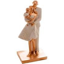 Escultura Decorativa Família Unida de Resina Branco 61436 - Wolff