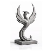 Escultura Decorativa Fênix Minimalista Peça Elegante para Ambientes Modernos