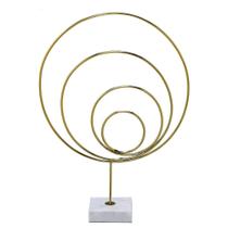 Escultura Decorativa Forma Geométrica Prata