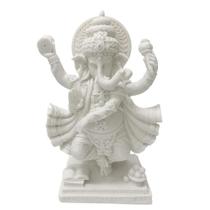 Escultura decorativa ganesha em nataraja po de marmore 33,5cm Escultura decorativa ganesha em nataraja po de marmore 33,5cm