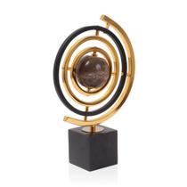Escultura Decorativa Globo Gold Black
