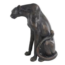 Escultura Decorativa Leopardo em Resina Preto 71cm QC0624 BTC Escultura Decorativa Leopardo em Resina Preto 71cm QC0624 BTC