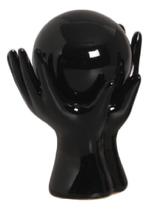 Escultura Decorativa Mãos Com Esfera Decoração Mesa