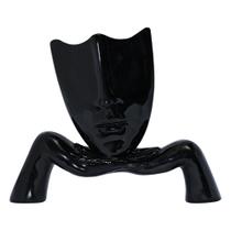 Escultura Decorativa Mascara Descanso Preto Brilho G07 - Gran Belo Escultura Decorativa Mascara Descanso Preto Brilho G07 - Gran Belo