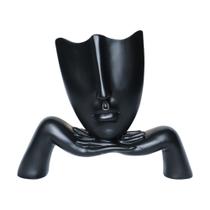 Escultura Decorativa Mascara Descanso Preto Fosco G07 - Gran Belo Escultura Decorativa Mascara Descanso Preto Fosco G07 - Gran Belo
