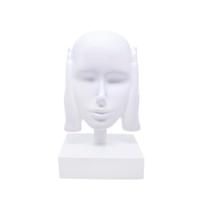 Escultura Decorativa Máscara Rosto Surdo Branco Em Cerâmica 25X15cm Escultura Decorativa Máscara Rosto Surdo Branco Em Cerâmica 25X15cm