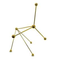Escultura Decorativa Moleculas Menor Dourado Impecavel Luxo