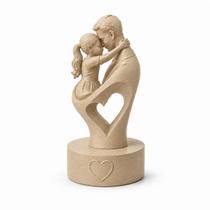 Escultura Decorativa Pai e Filho(a) - Presente Dia dos Pais Cor e Modelo:Bege - Pai e Filha Escultura Decorativa Pai e Filho(a) - Presente Dia dos Pais Cor e Modelo:Bege - Pai e Filha