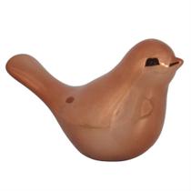 Escultura Decorativa Pássaro Cerâmica Bronze 12cm Escultura Decorativa Pássaro Cerâmica Bronze 12cm