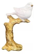 Escultura Decorativa Pássaro Poliresina Castiçal 16x9 - Smart