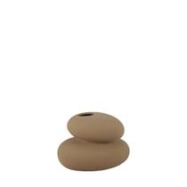 Escultura Decorativa Pedra Empilhada Marrom Rústico 10,5cm