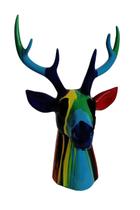Escultura Decorativa Resina Alce Color - TOQUE FINAL