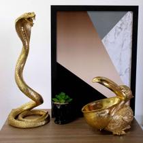 Escultura Decorativa Serpente Em Poliresina 41x16x16 cm M02 - D'Rossi Escultura Decorativa Serpente Em Poliresina 41x16x16 cm M02 - D'Rossi