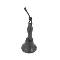 Escultura decorativa sino em ferro preto 13cm - BTC