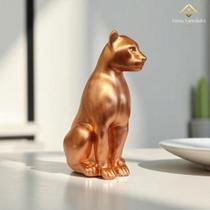 Escultura Decorativa Tigre Leopardo Rosê Gold Peça de Luxo para Decoração Moderna VÁRIAS VARIEDADES