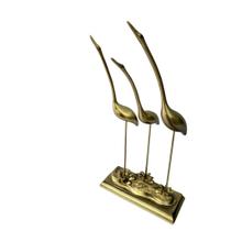 ESCULTURA DECORATIVA TRIO GARÇAS EM RESINA TRIO - Alt. 41cm x Larg. 14cm x Comp. 27cm