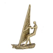 Escultura Decorativa WindSurf em Resina Bronze 29cm 16685-PL