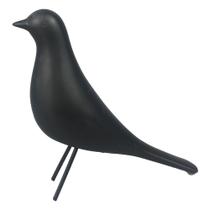 Escultura Decorativo Pássaro de Cerâmica Preto 15cm DN0058 BTC