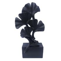 Escultura Detalhe Folhas com Base em Resina