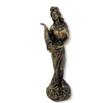Escultura Deusa Da Fortuna 18 cm Dourada envelhecida em resina- Riquesa Escultura Deusa Da Fortuna 18 cm Dourada envelhecida em resina- Riquesa