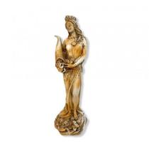 Escultura Deusa Da Fortuna Pintura Patinada 18 Cm