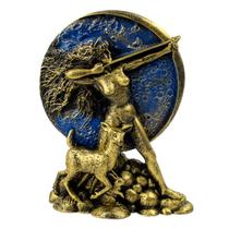 Escultura Deusa Diana Flecha Dourada 16 cm em Resina