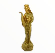 Escultura Deusa Fortuna 18 cm Dourada e Prata Brilhante - Lua Mística - 100% Original - Loja Oficial