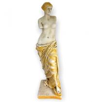 Escultura Deusa Grega Vênus De Milo Patinada 27Cm Em Resina