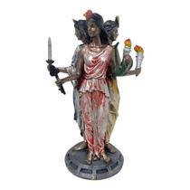 Escultura Deusas Triplice Luas Wicca 28 Cm Em Resina