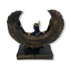 Escultura Egípcia Isis Asas Abertas Dourada 10 Cm Em Resina - Lua Mística - 100% Original - Loja Oficial