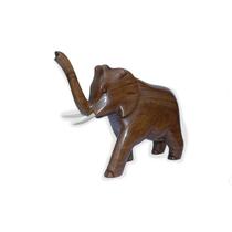 Escultura Elefante casal 30x25x10cm madeira pronto artes