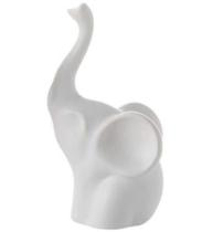 Escultura Elefante Cinza 9.5x18x7.5Cm Cerâmica