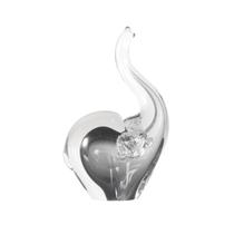 Escultura Elefante Decorativo em Vidro Fumê 22cm BTC