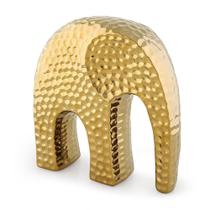 Escultura Elefante Dourado em Metal G - Mart