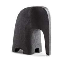 Escultura elefante em poliresina preto