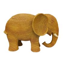 Escultura Elefante Estilo Rattan G