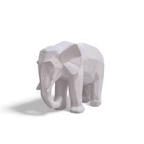 Escultura Elefante Geométrico 18cm Gesso Branco Peça Moderna para Casa Escritório VÁRIAS VARIEDADES Escultura Elefante Geométrico 18cm Gesso Branco Peça Moderna para Casa Escritório VÁRIAS VARIEDADES