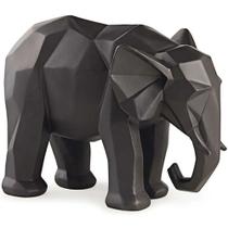 Escultura Elefante Geométrico Enfeite Sorte Sabedoria Decoração Casa Escritório