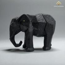 Escultura Elefante Geométrico Gesso Preto 18cm Objeto Decorativo Moderno p/ Sala VÁRIAS VARIEDADES Escultura Elefante Geométrico Gesso Preto 18cm Objeto Decorativo Moderno p/ Sala VÁRIAS VARIEDADES