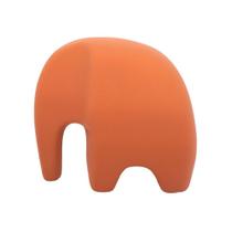 Escultura Elefante Minimalista em Cerâmica Fosca Decorativa - Terracota
