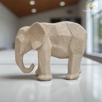 Escultura Elefante Nude Geométrico 18cm Gesso Pintado Opção de Presente Elegante VÁRIAS VARIEDADES Escultura Elefante Nude Geométrico 18cm Gesso Pintado Opção de Presente Elegante VÁRIAS VARIEDADES