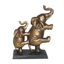 Escultura Elefantes Dançando em Resina - Casa Fraga