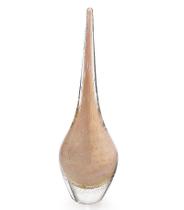 Escultura Em Cristal Murano Rosa Ouro 24K São Marcos 49cm