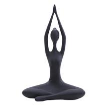 Escultura Em Resina De Mulher em Posição De Yoga Posição De Lótus 21cm 1115900 Exclusive