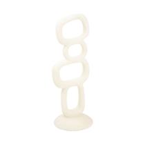 Escultura em Resina Off White 34x13x12cm Escultura em Resina Off White 34x13x12cm