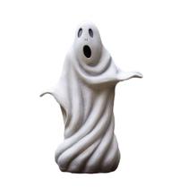 Escultura em resina para decoração de jardim White Ghost 15cm
