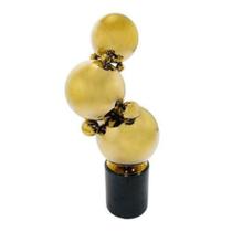 Escultura Enfeite Abstrato Âmbar c Base Impecavel luxo
